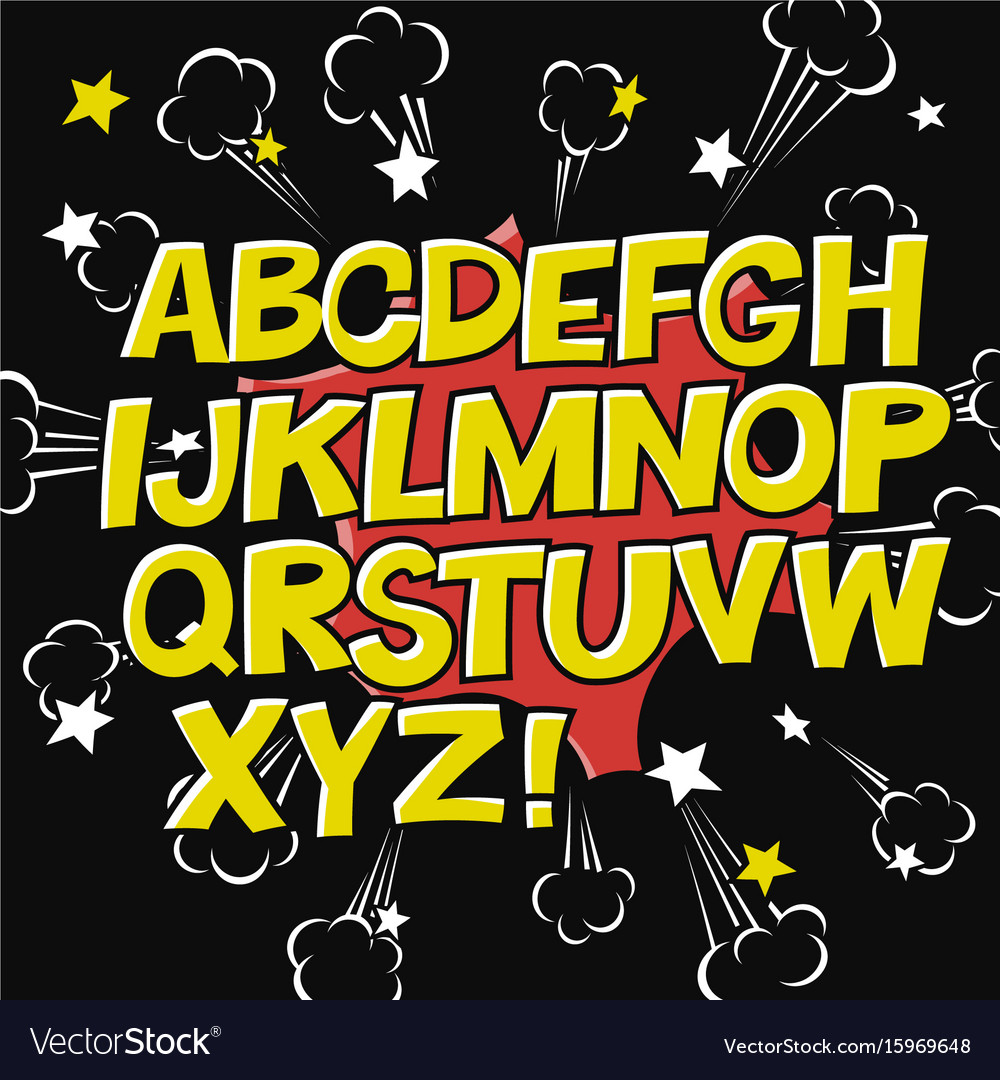 Exploding Speech Bubbles - Comic Font