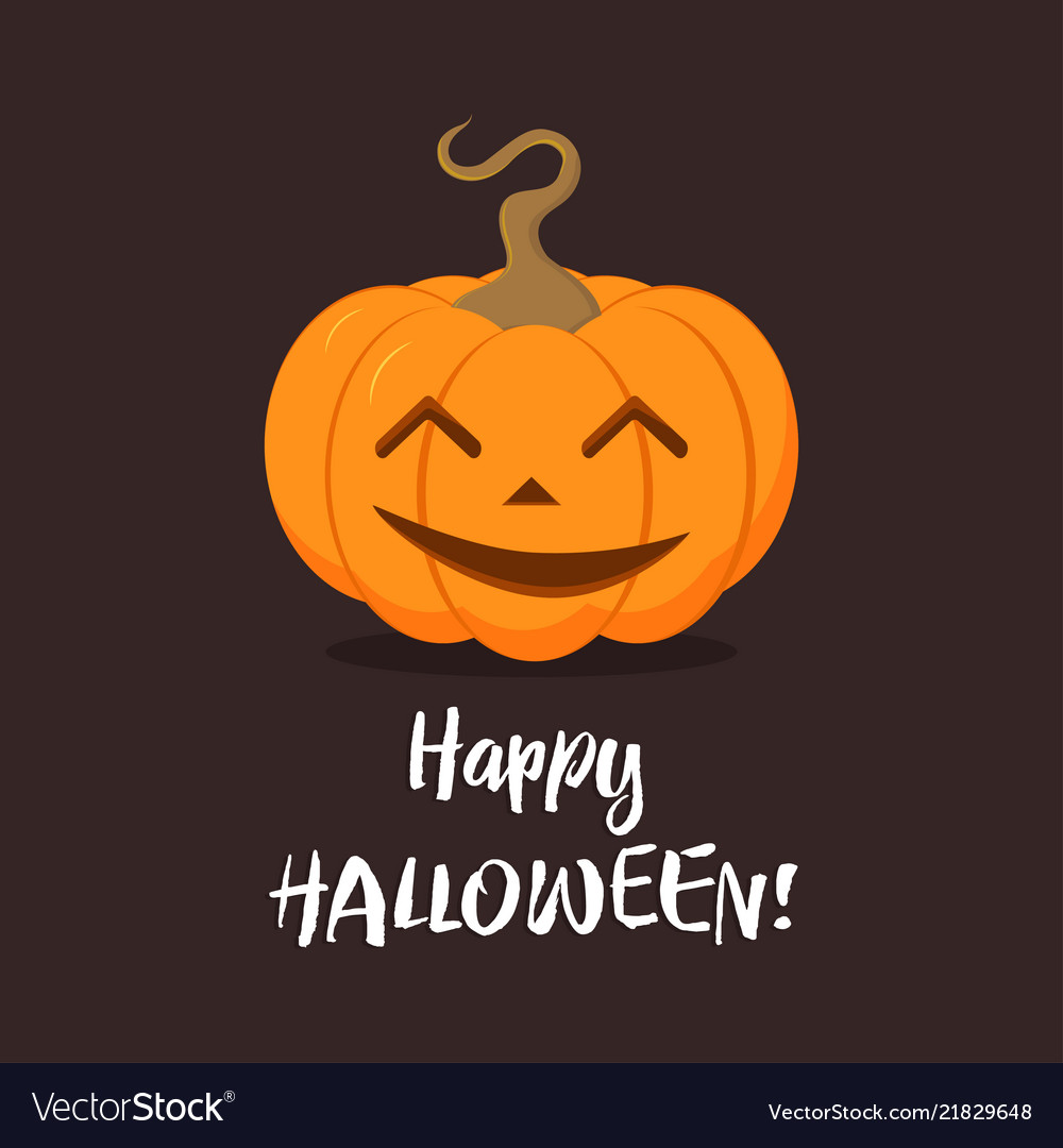 Halloween pumpkin on dark Royalty Free Vector Image