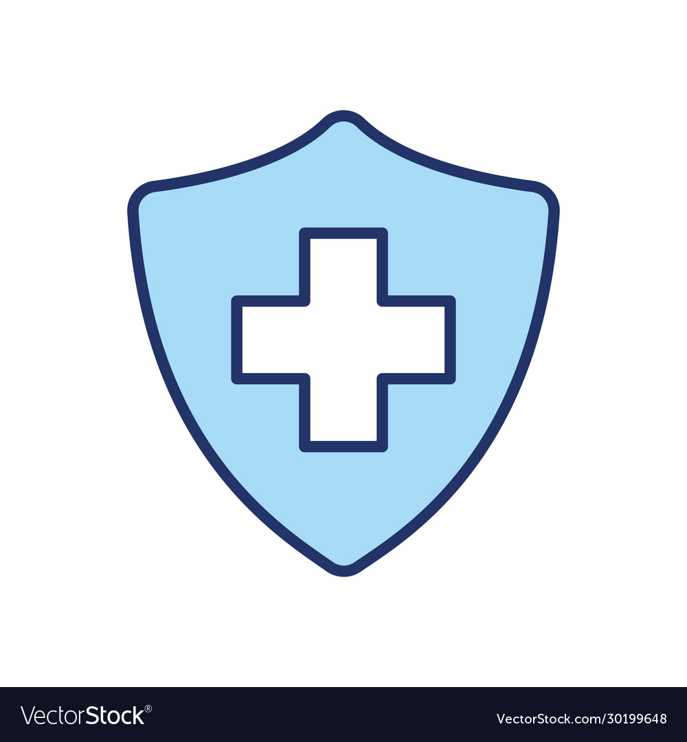 Isolated cross inside shield line and fill style