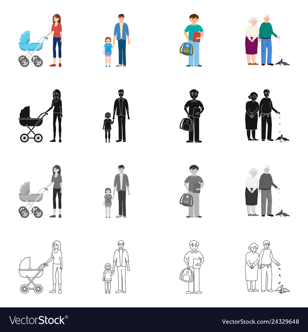 Isolated object of character and avatar logo