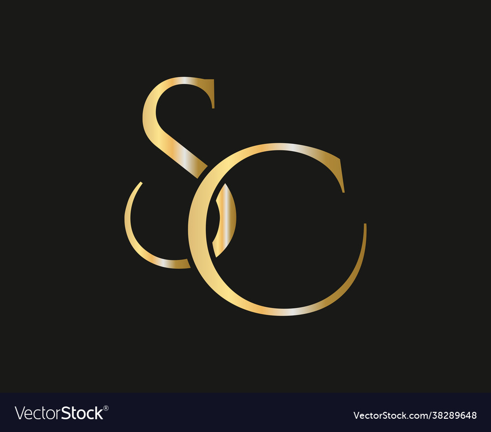 Letter sc logo design for business and company Vector Image Letter sc logo design for business and company