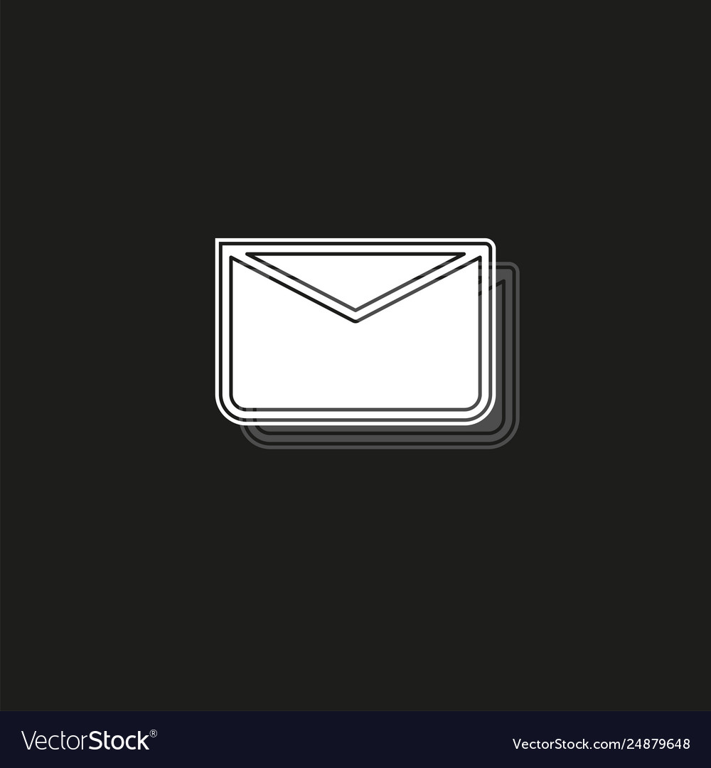 Message icon envelope - mail send letter vector image Message icon envelope - mail send letter
