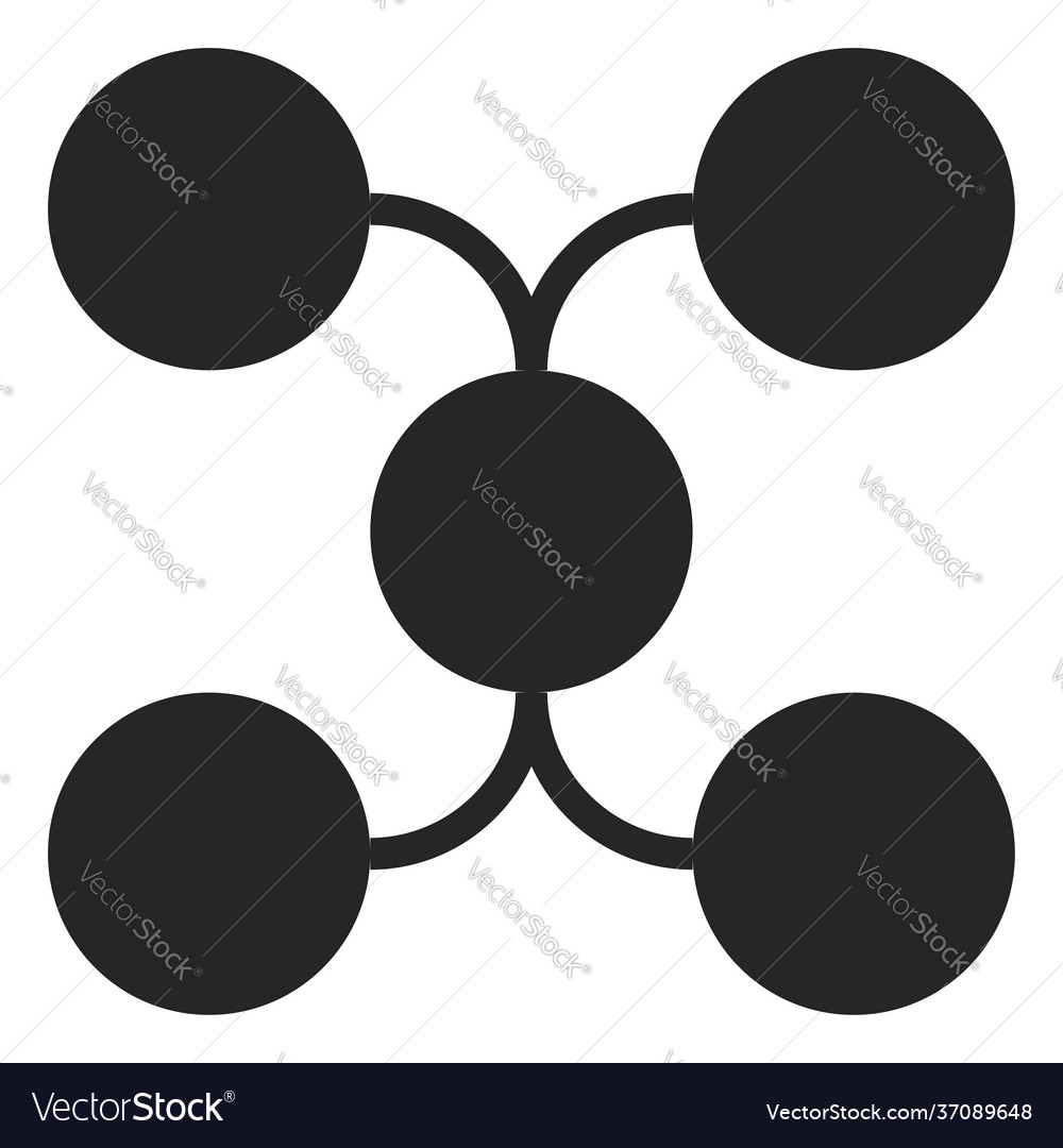 Nodes circles with connections interconnected