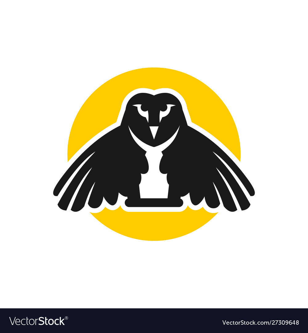 Owl logo design with circles