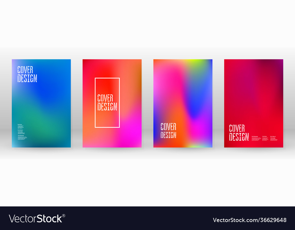 Pastel soft rainbow gradient set color background vector image Pastel soft rainbow gradient set color background