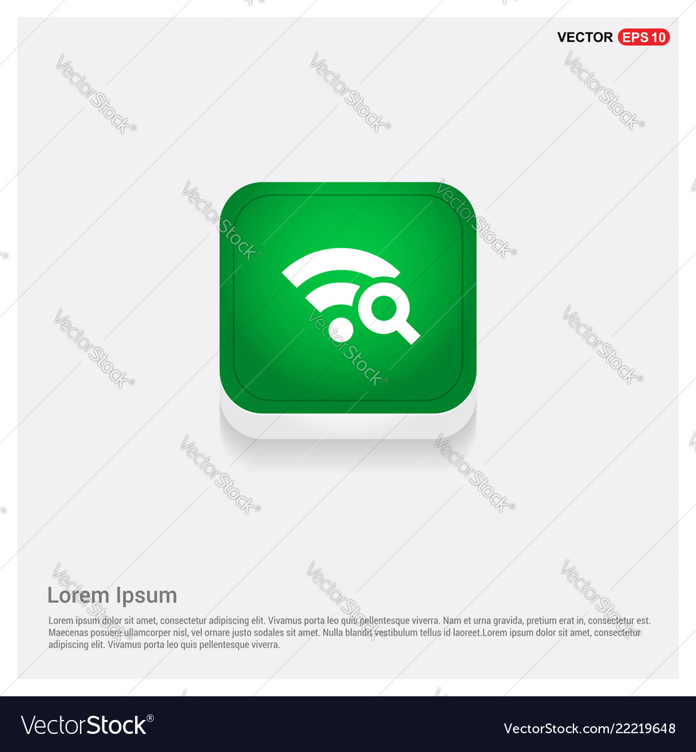 Wifi icon green web button