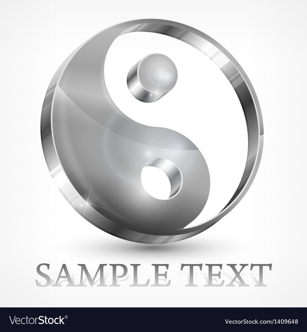 Yin Yang Grey Symbol Royalty Free Vector Image