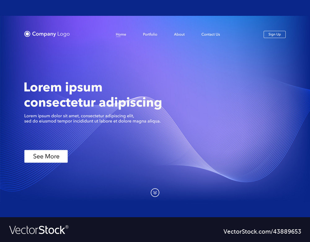 Abstract background website landing page template