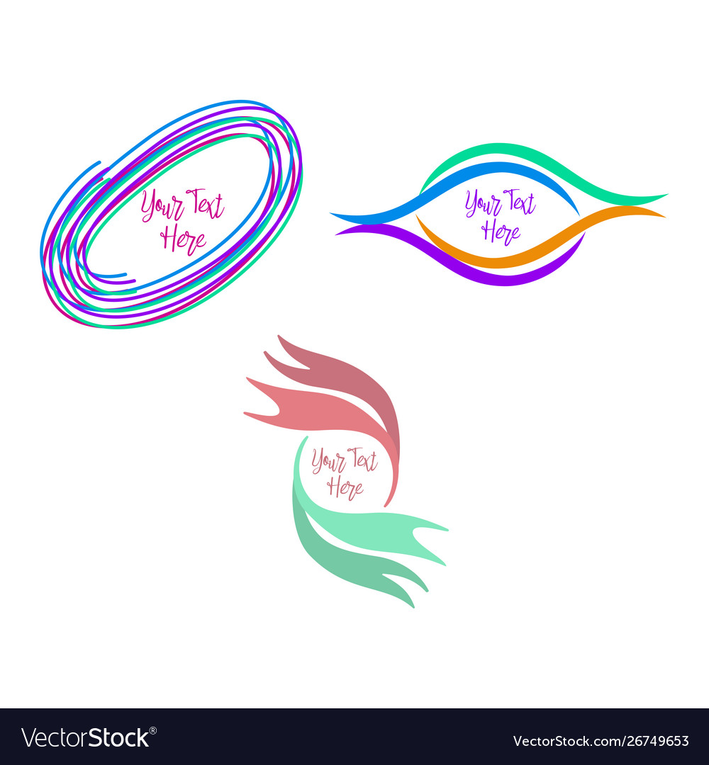 Abstract emblem blank design template frame border vector image Abstract emblem blank design template frame border