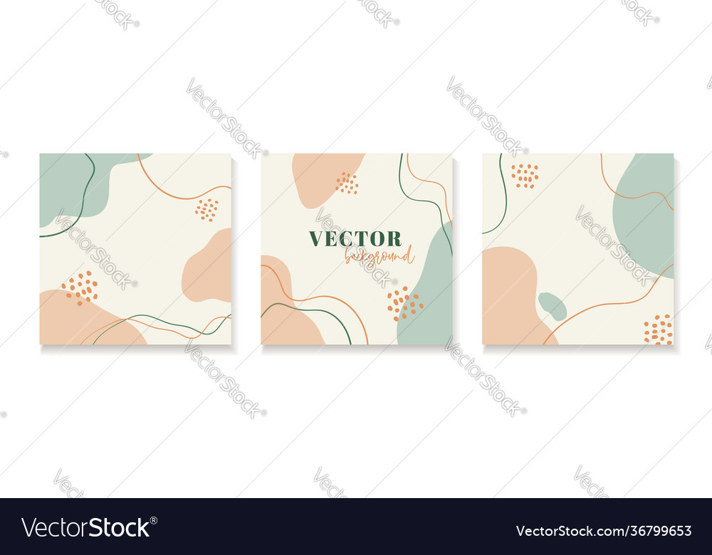 Abstract organic backgrounds for social media vector image Abstract organic backgrounds for social media