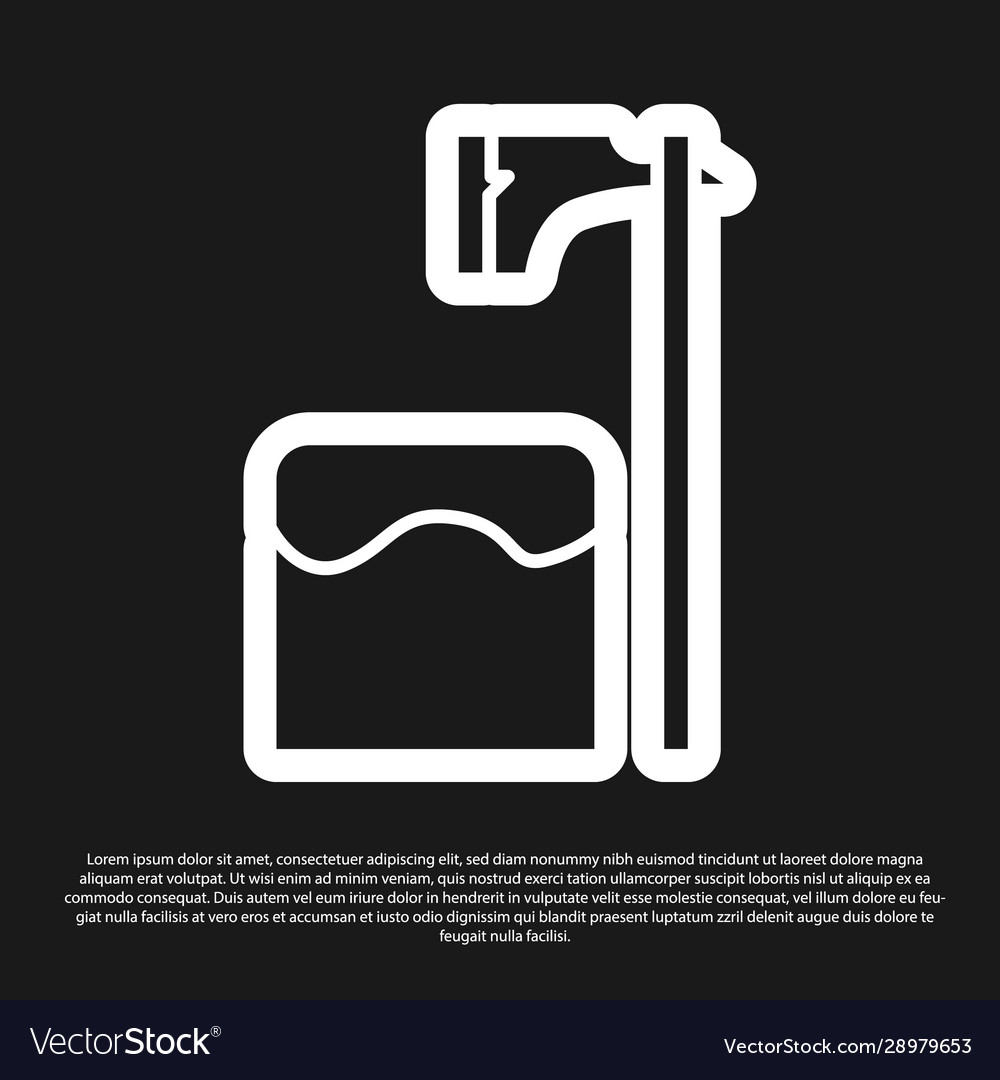Black executioner axe in tree block icon isolated vector image Black executioner axe in tree block icon isolated