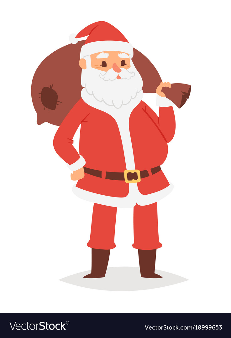 Christmas santa claus character pose