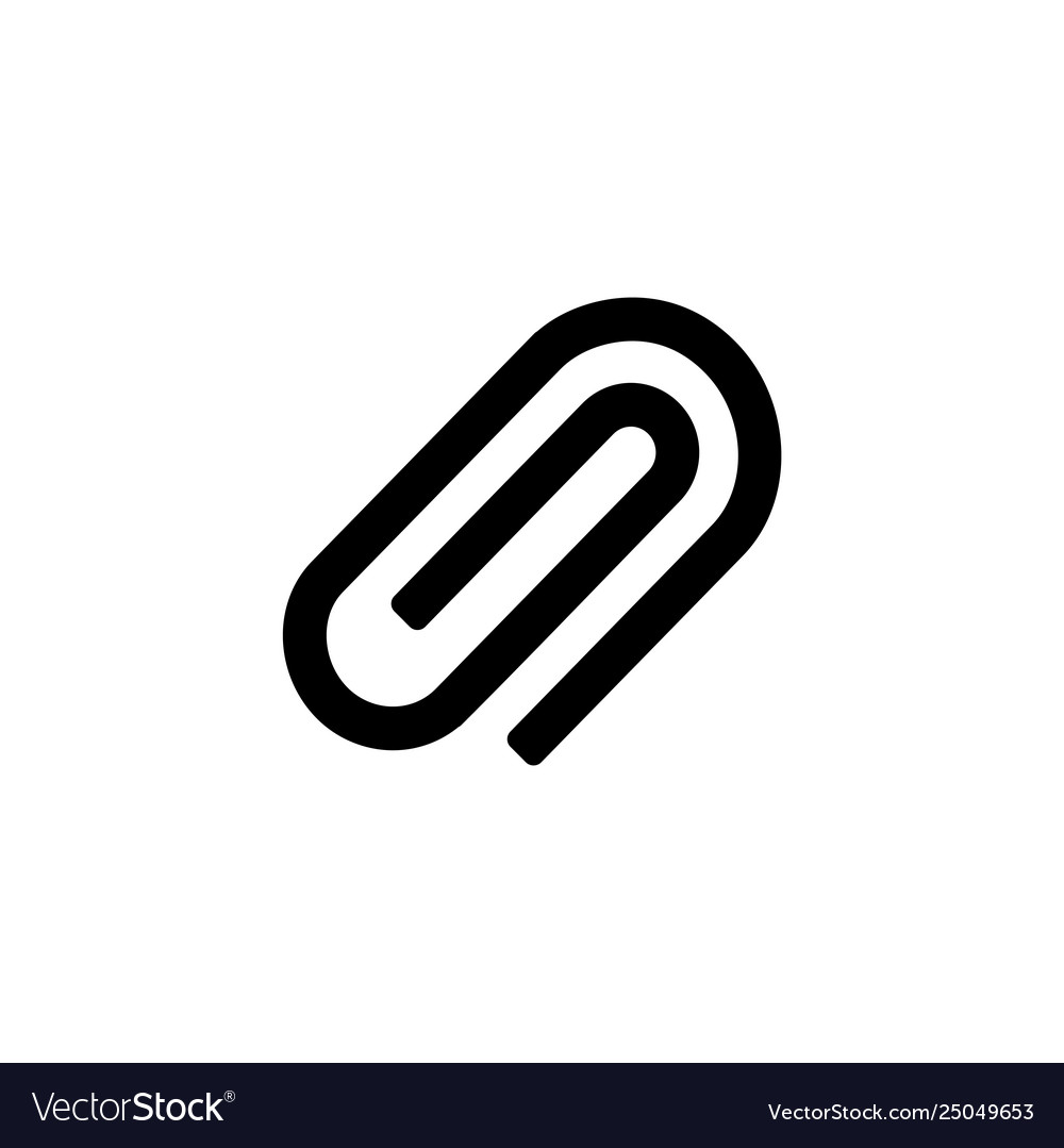 Clip icon for simple flat style ui design