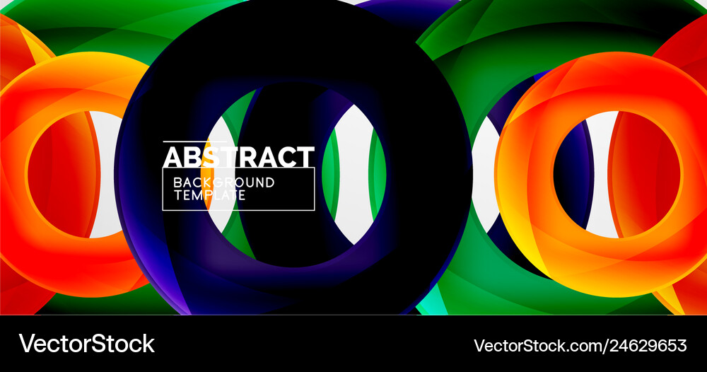 Colorful rings geometric abstract Royalty Free Vector Image