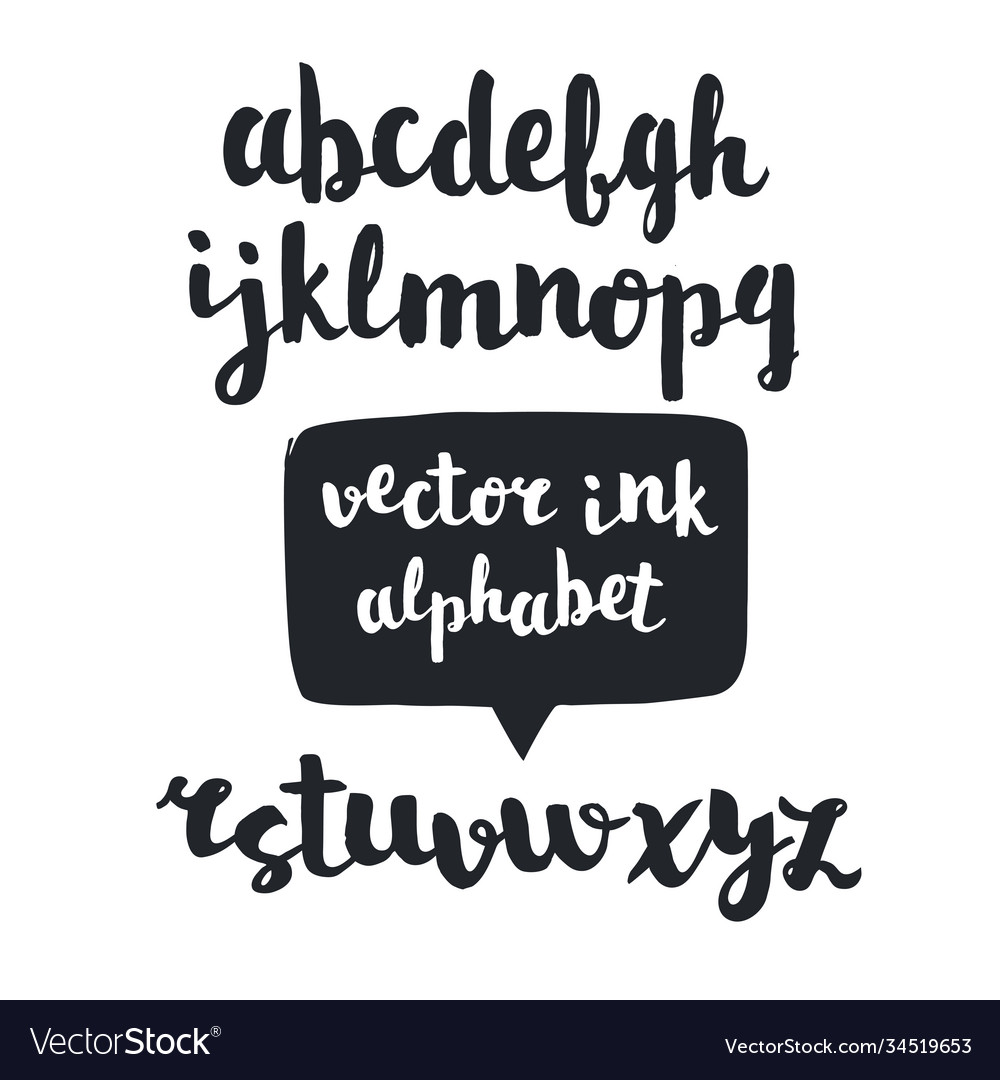 Handwritten brush script