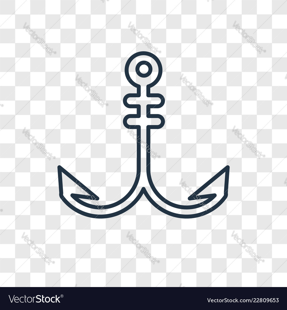 Hook concept linear icon isolated on transparent