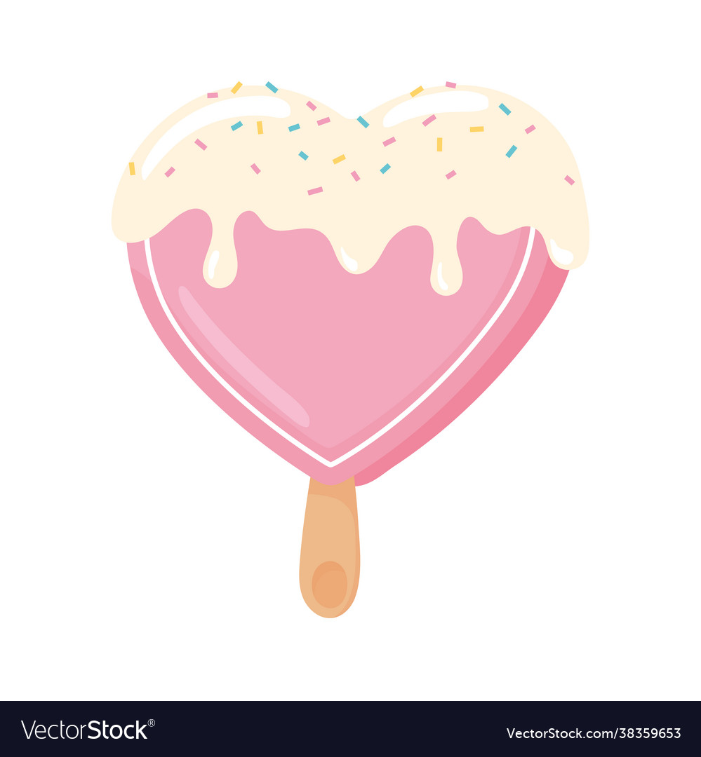 Ice cream shaped heart