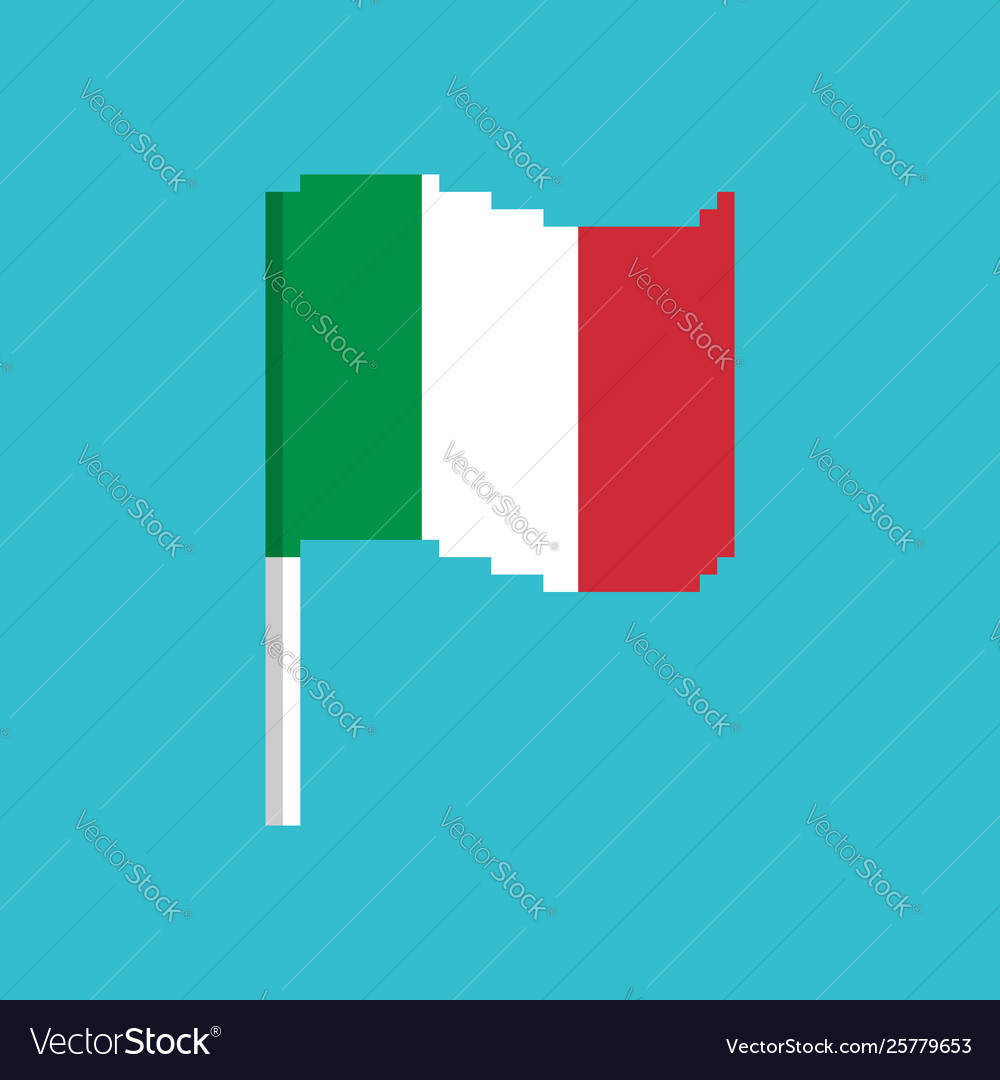 Italien Pixel Flagge pixeled Banner italian