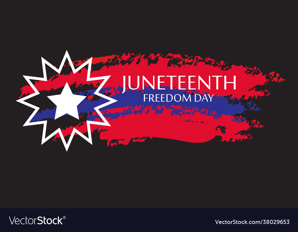 Juneteenth freedom day june 19 1865 design vector image Juneteenth freedom day june 19 1865 design