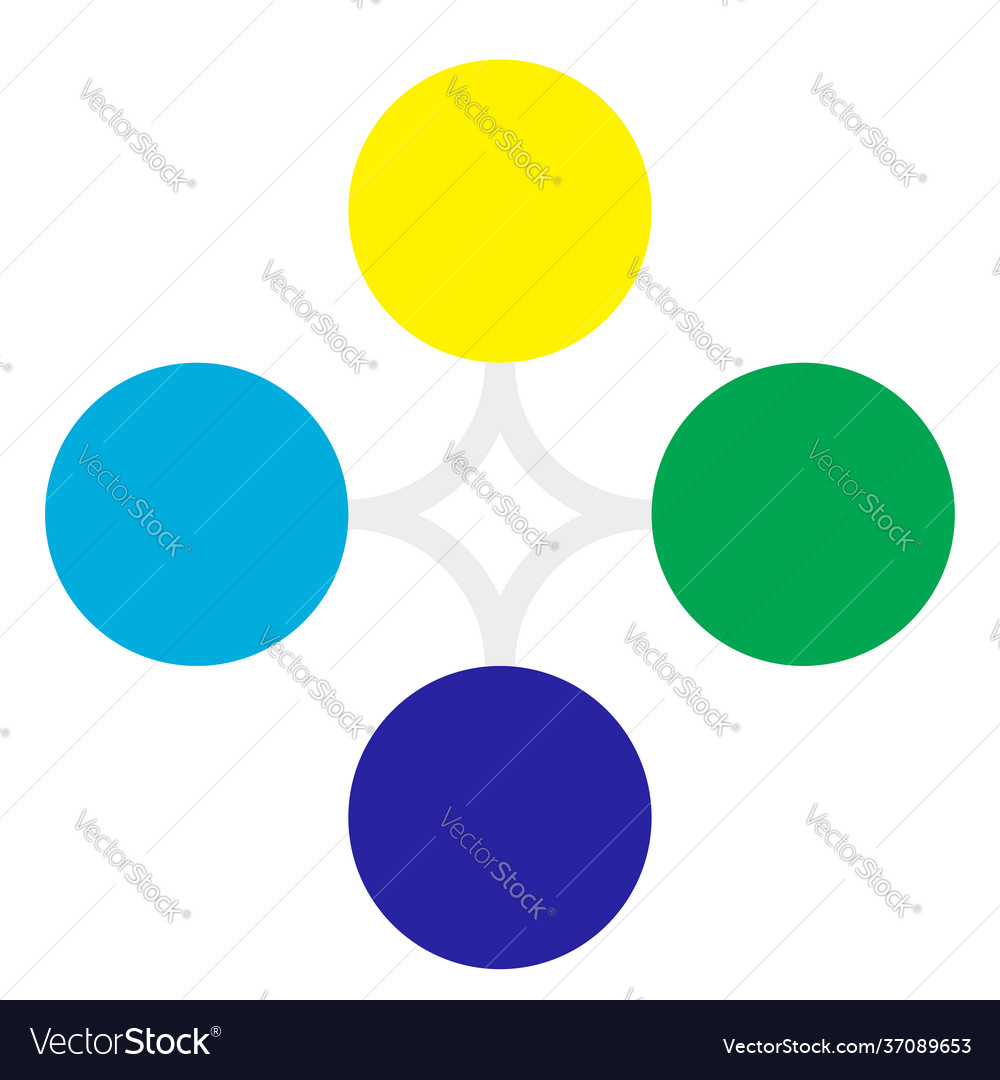 Nodes circles with connections interconnected vector image Nodes circles with connections interconnected