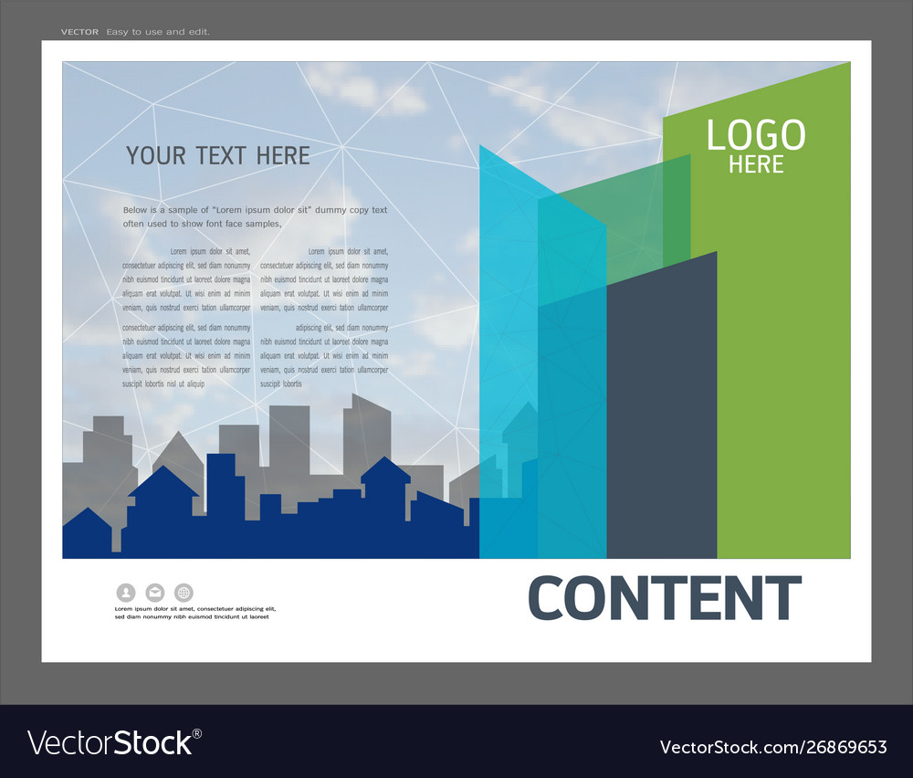 Presentation layout design for business template