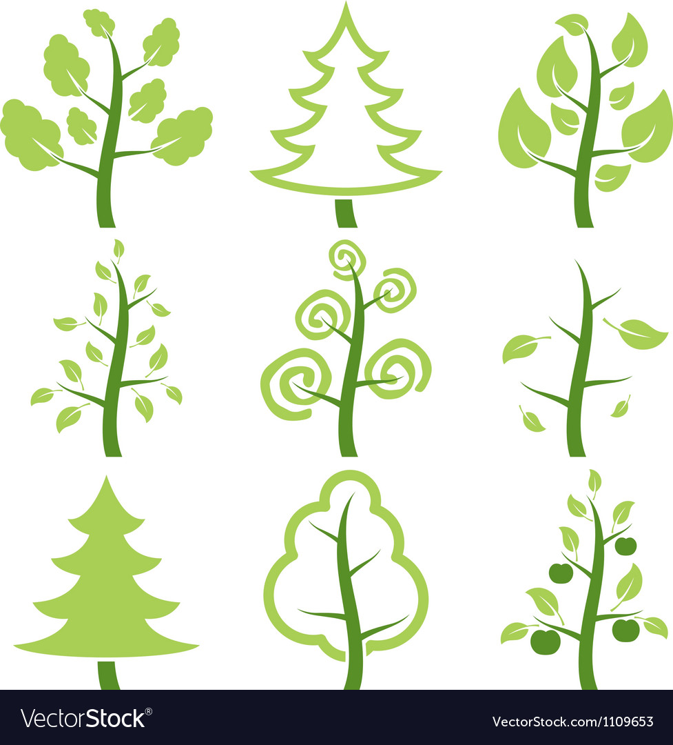 Set icons trees