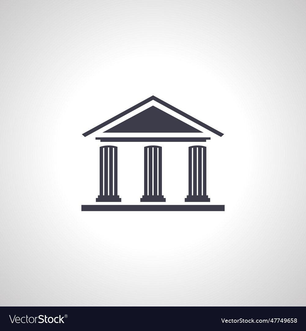 Bank building icon vector image Bank building icon