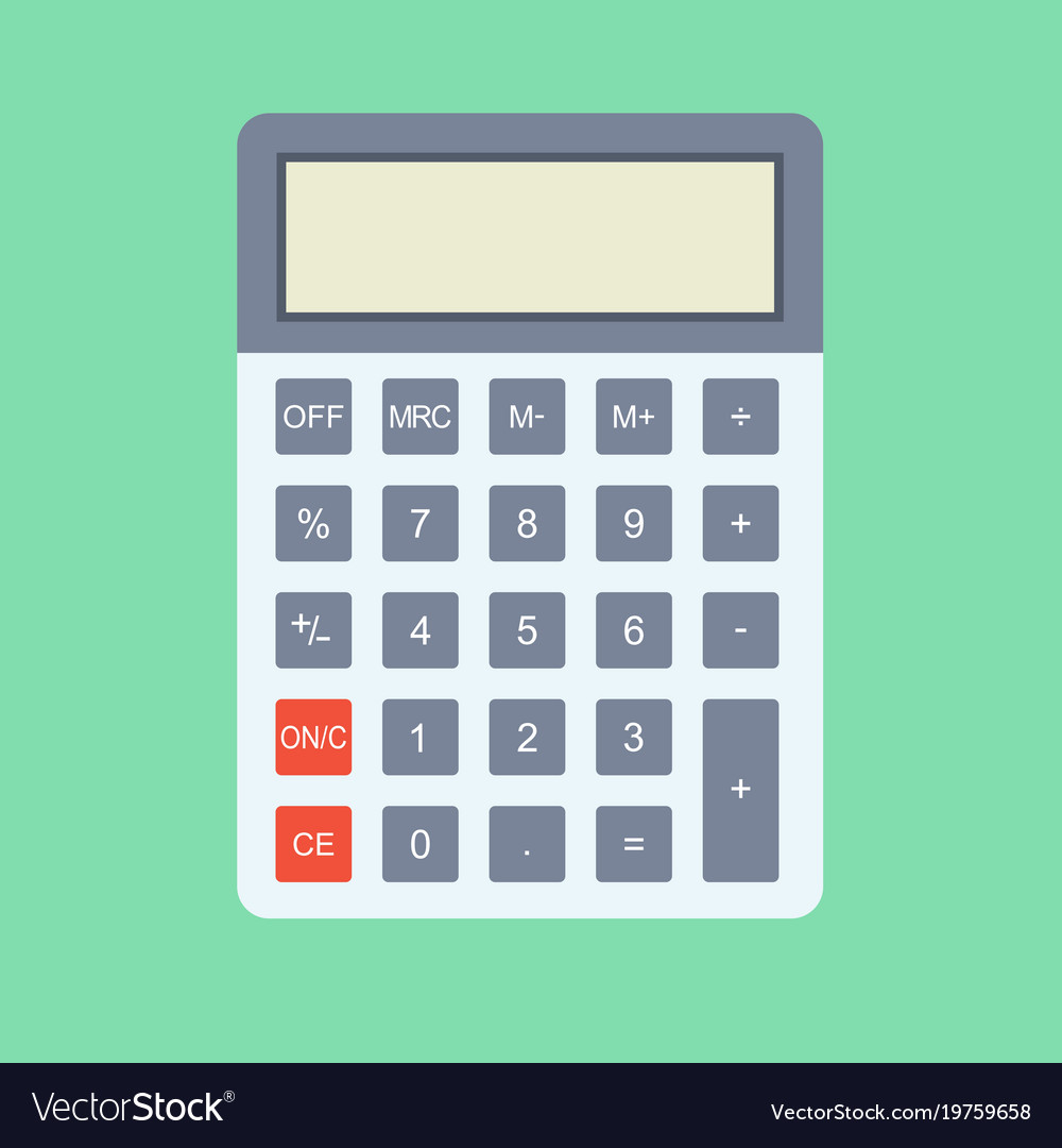calculator icon in flat style calculator isolated vector image