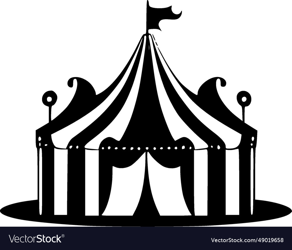 Circus - minimalist and flat logo Royalty Free Vector Image