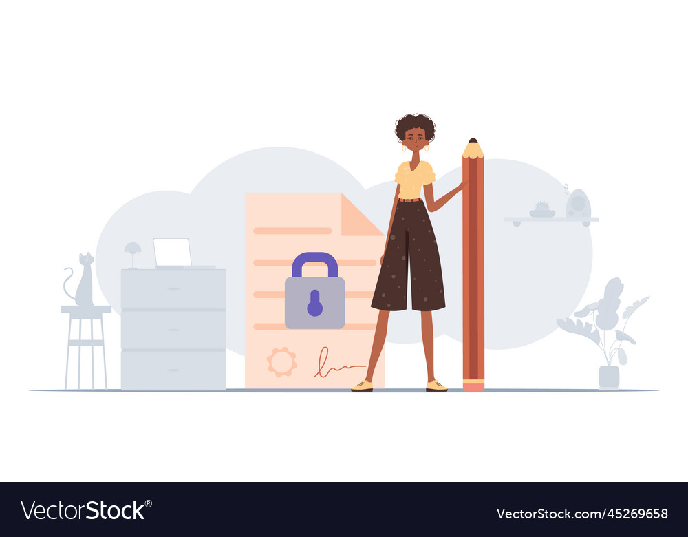 Concept of signing a contract data protection