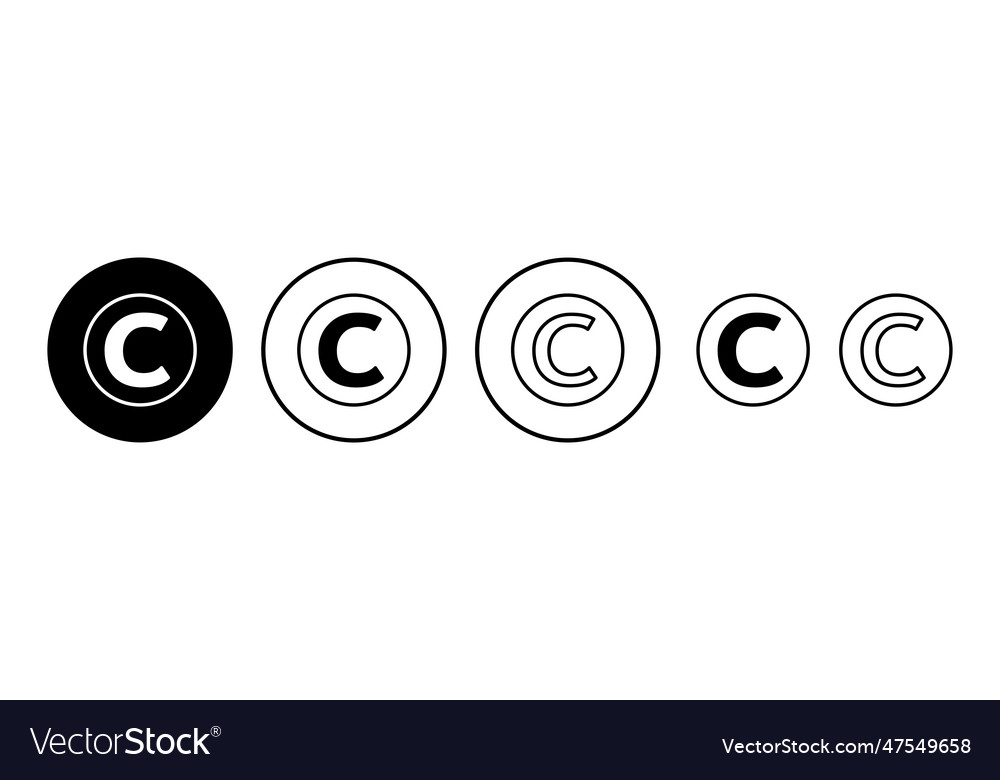 Copyright icon symbol Royalty Free Vector Image