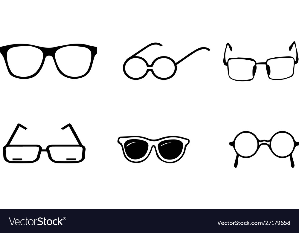 Eye glasses icon on white background Royalty Free Vector