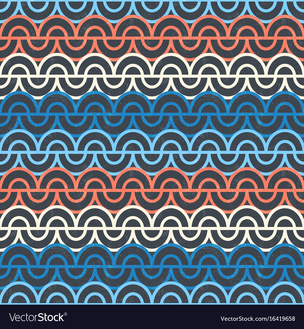 Geometric pattern with abstract waves and grunge