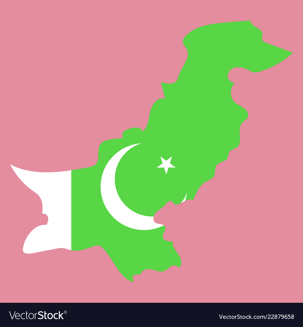 Grunge map of pakistan with pakistanian flag