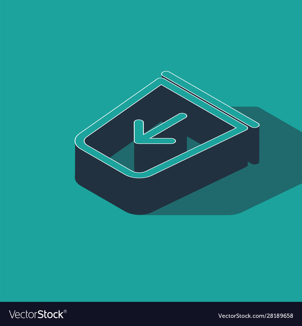 Isometric send to trash line icon isolated