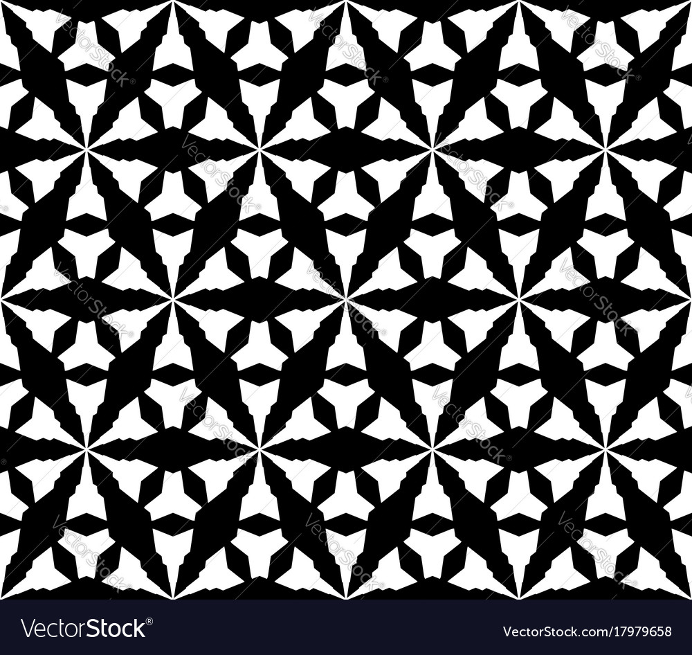 Monochrome seamless pattern geometric triangular