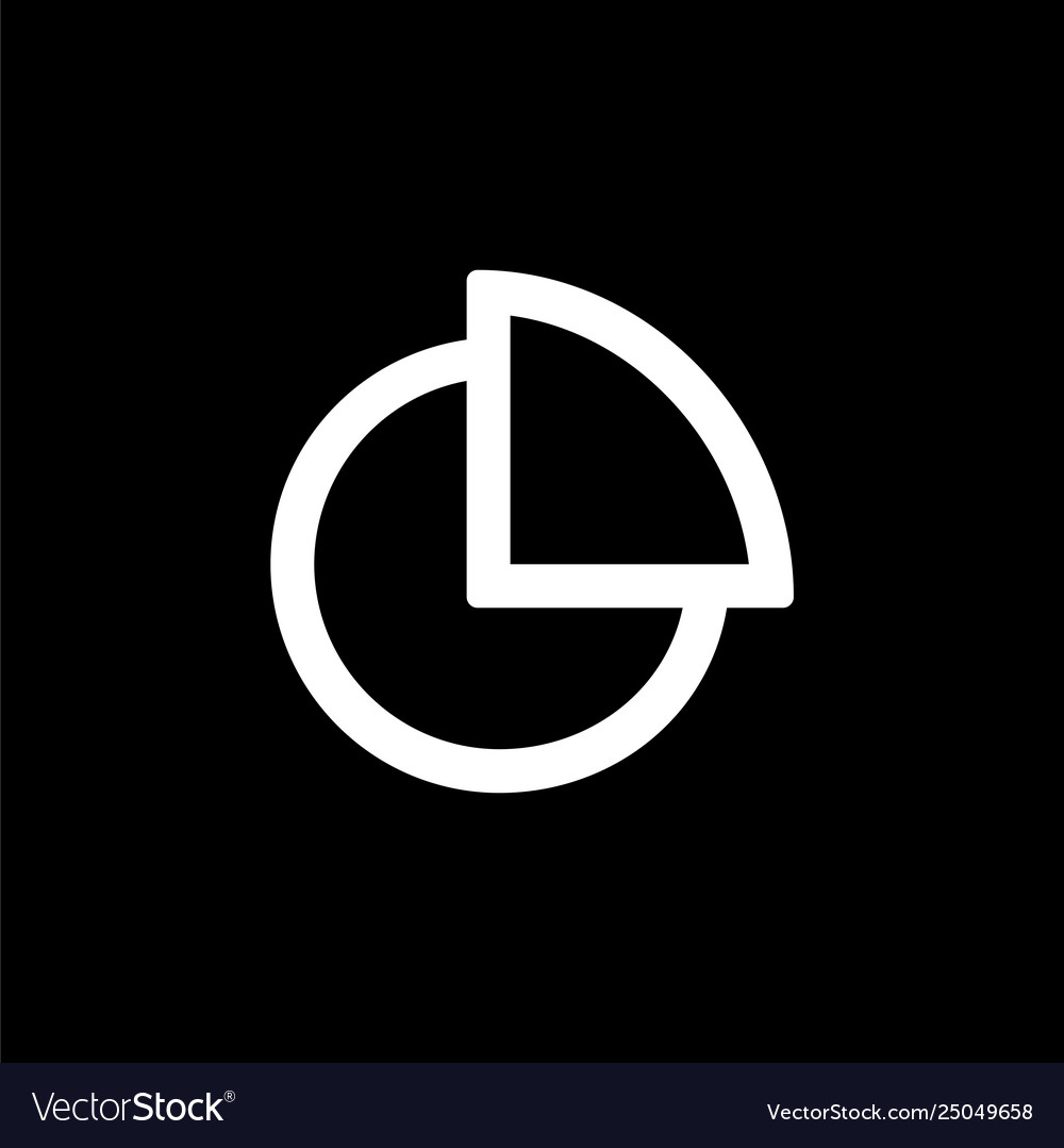 Pie diagramm icon for simple flat style ui design