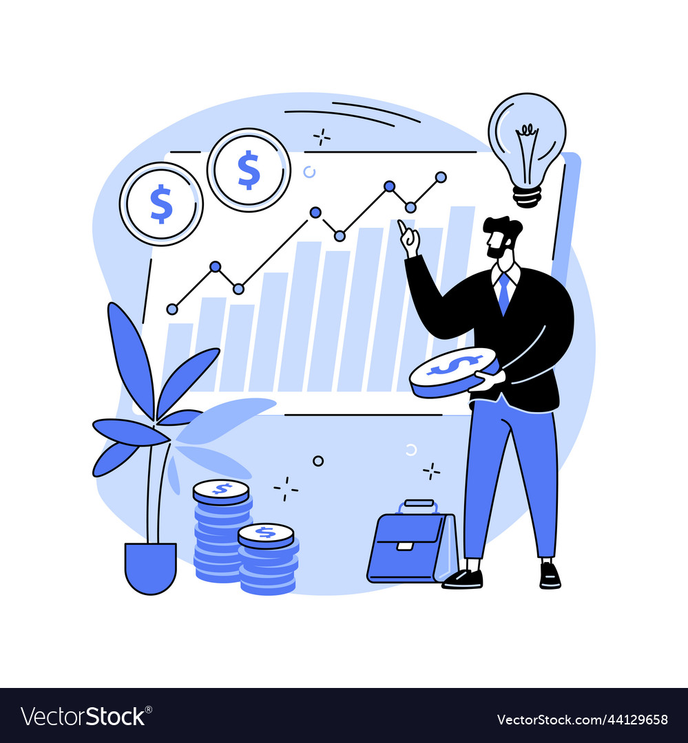Portfolio manager isolated cartoon royalty free vector image
