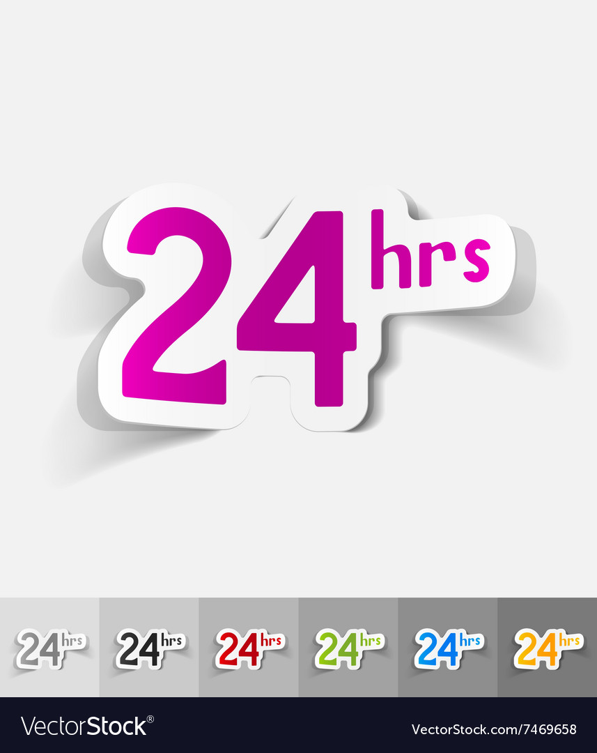 Realistic design element around the clock