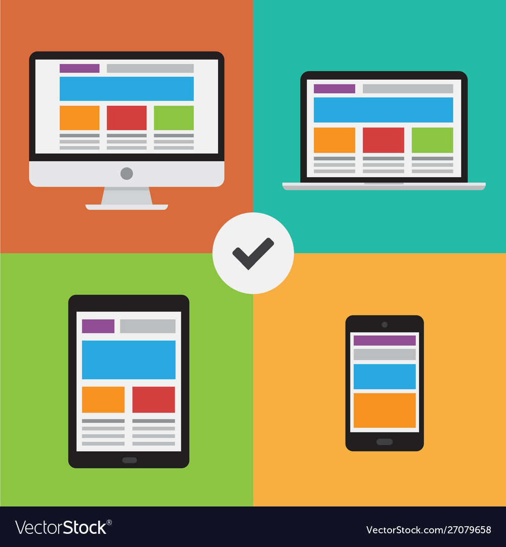 Responsive web design2 Vector Image Responsive web design2