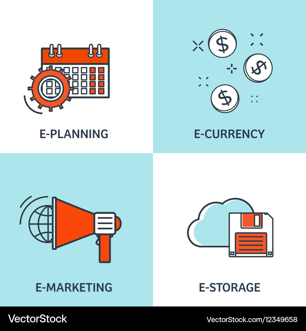 Set flat backgrounds Royalty Free Vector Image