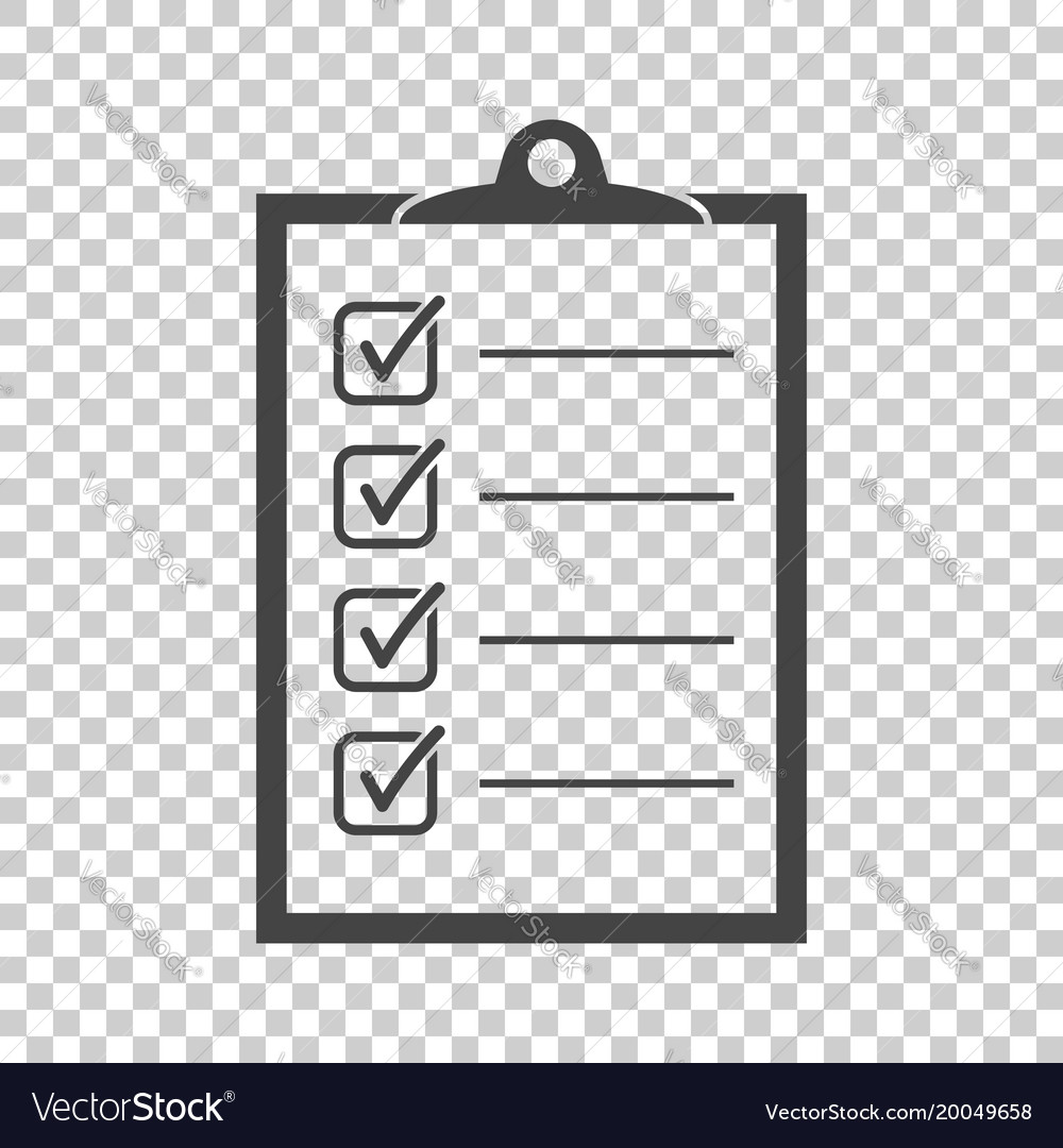 To do list icon checklist task in flat style