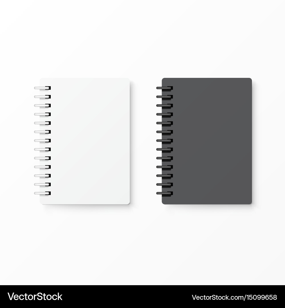 White And Black Realistic Notebooks Royalty Free Vector