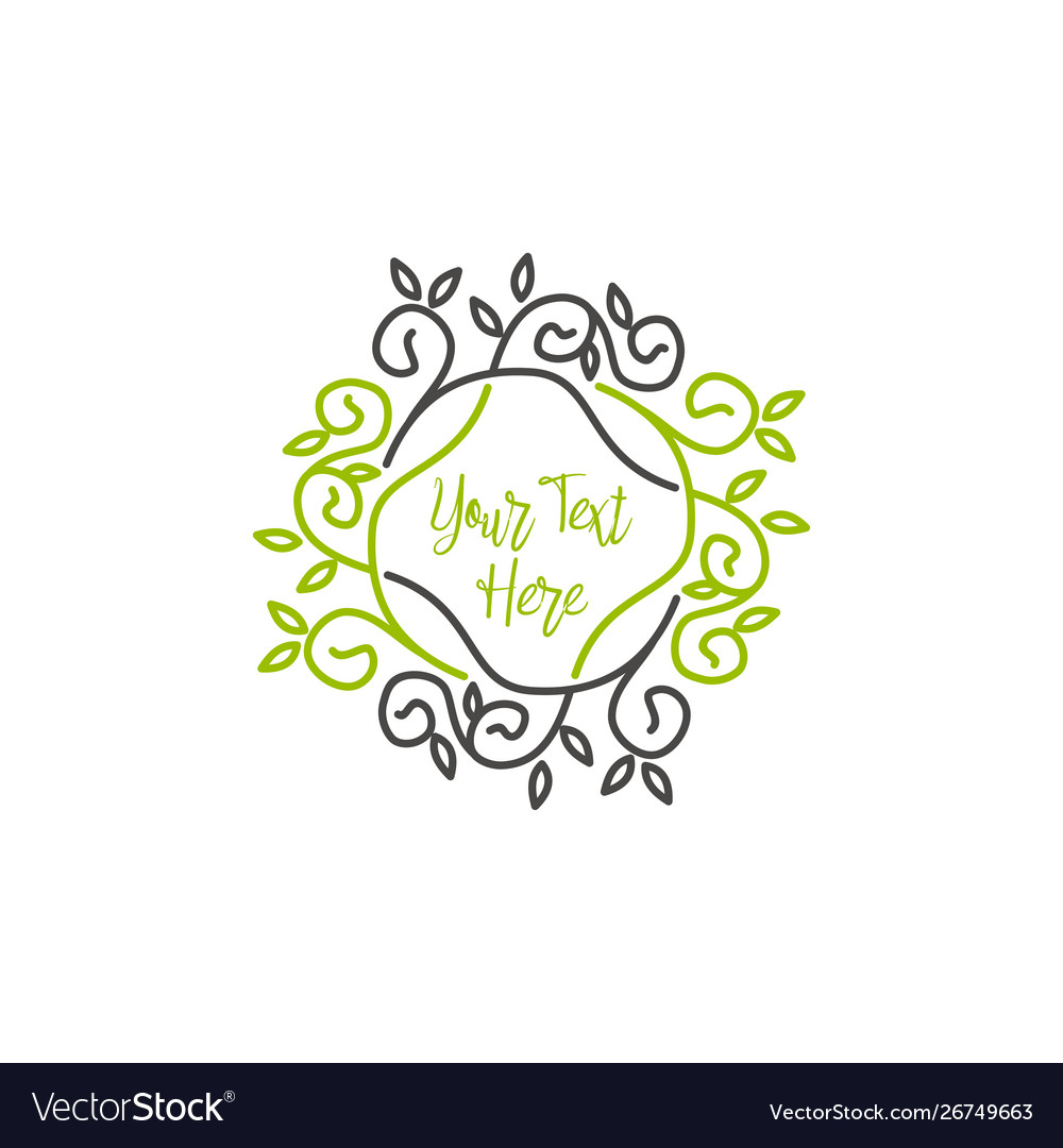 Abstract emblem blank design template frame border
