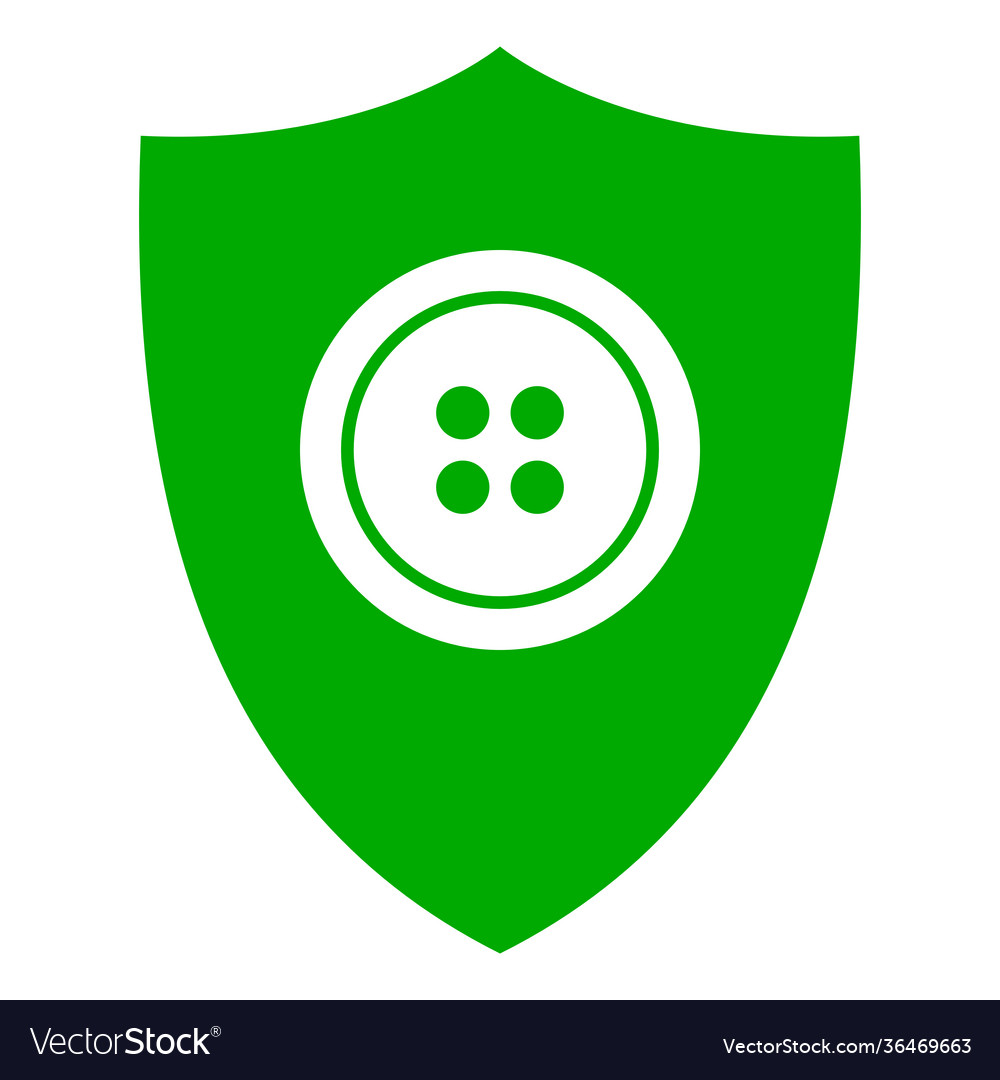 Button and shield