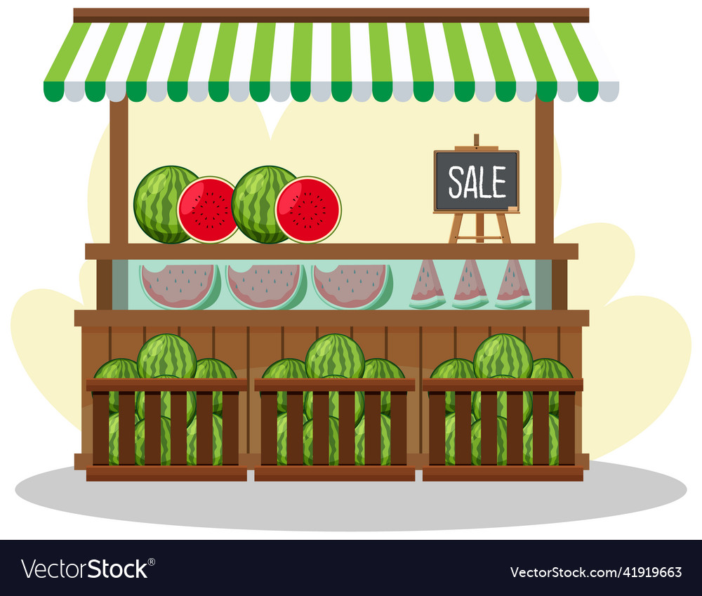 Flea market concept with fruit store