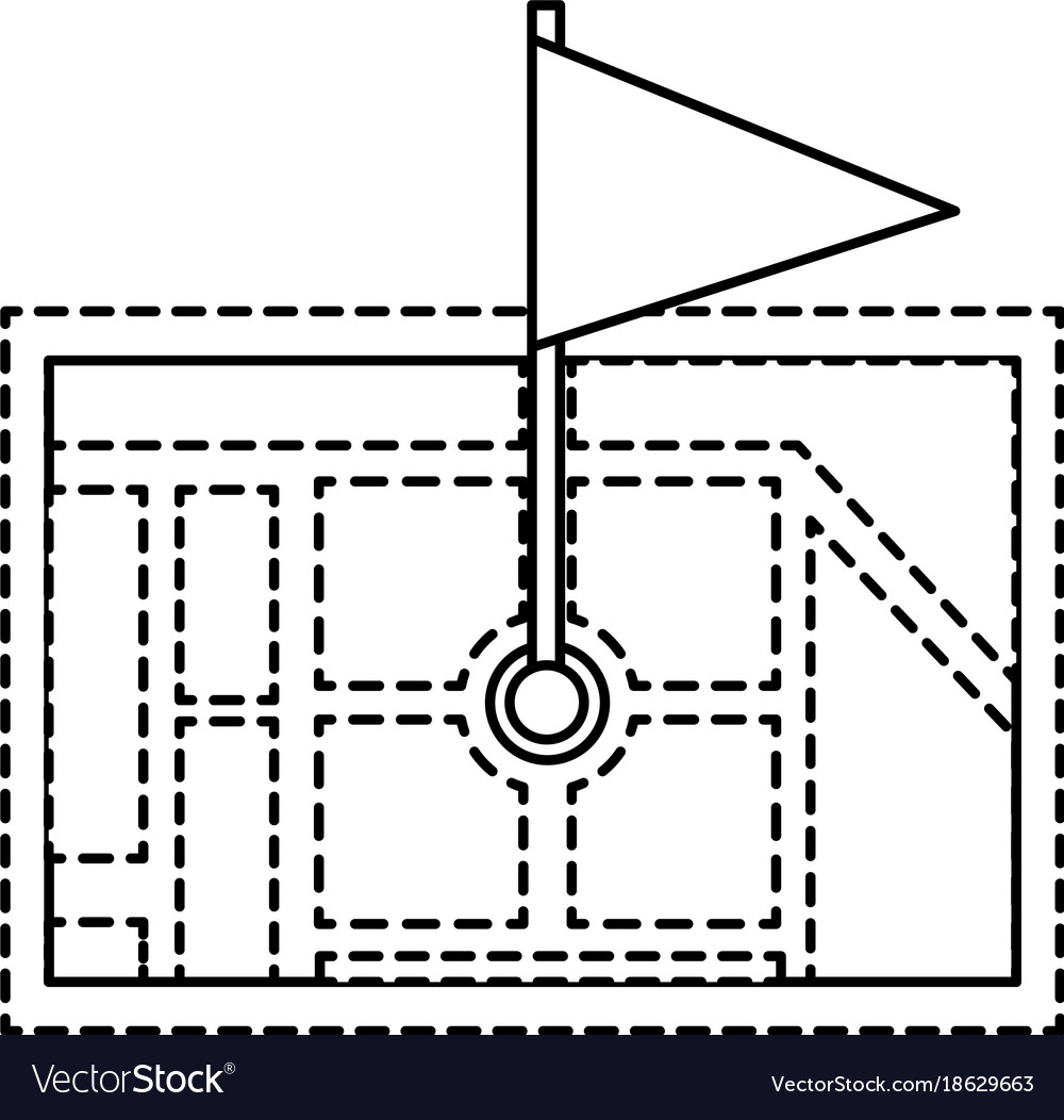 Gps navigation map destination pin flag