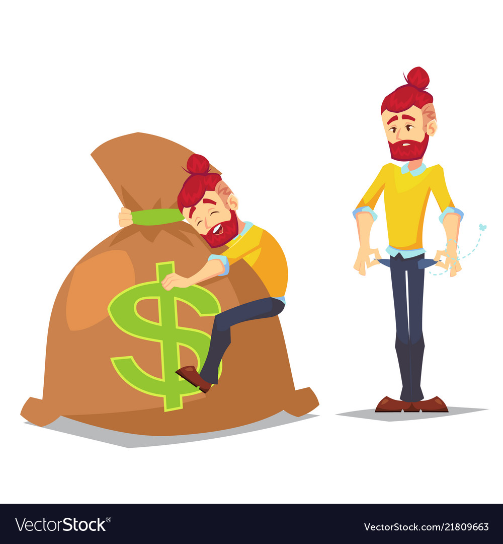 Hipster Characters with Empty Pockets