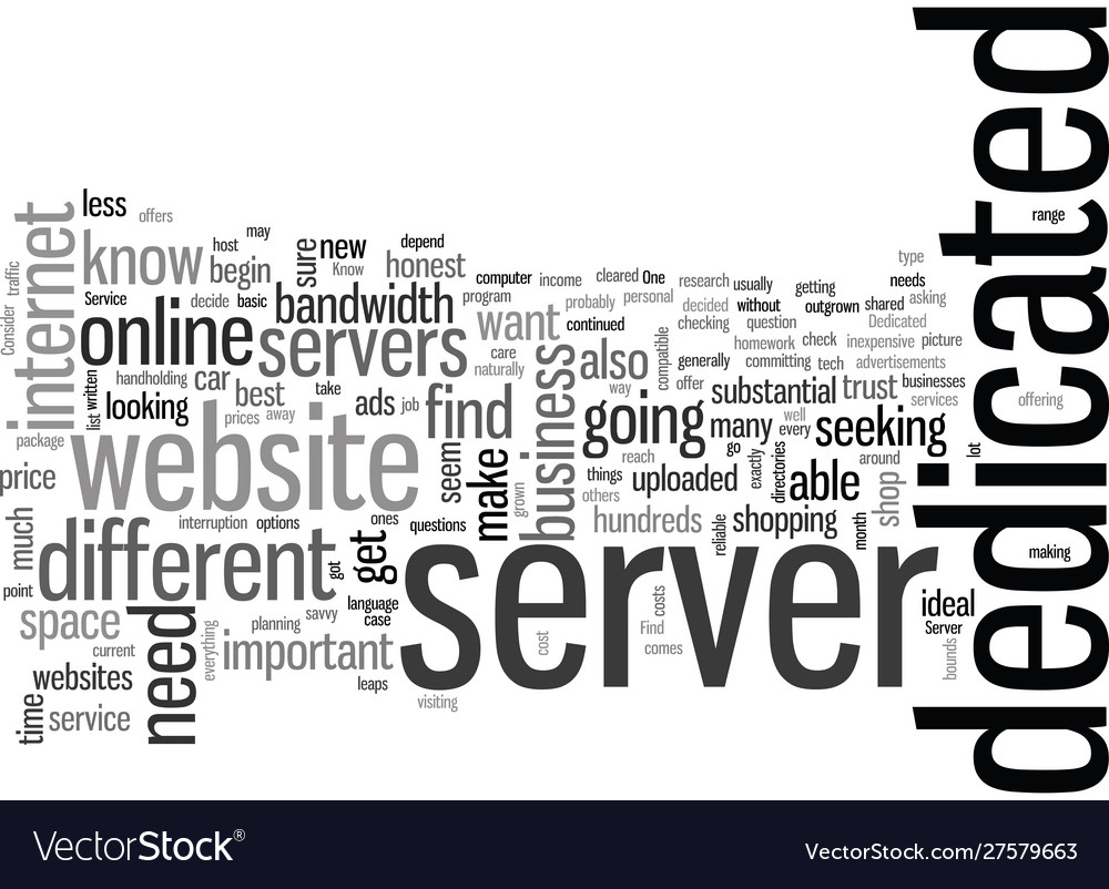 How to find a dedicated server Royalty Free Vector Image