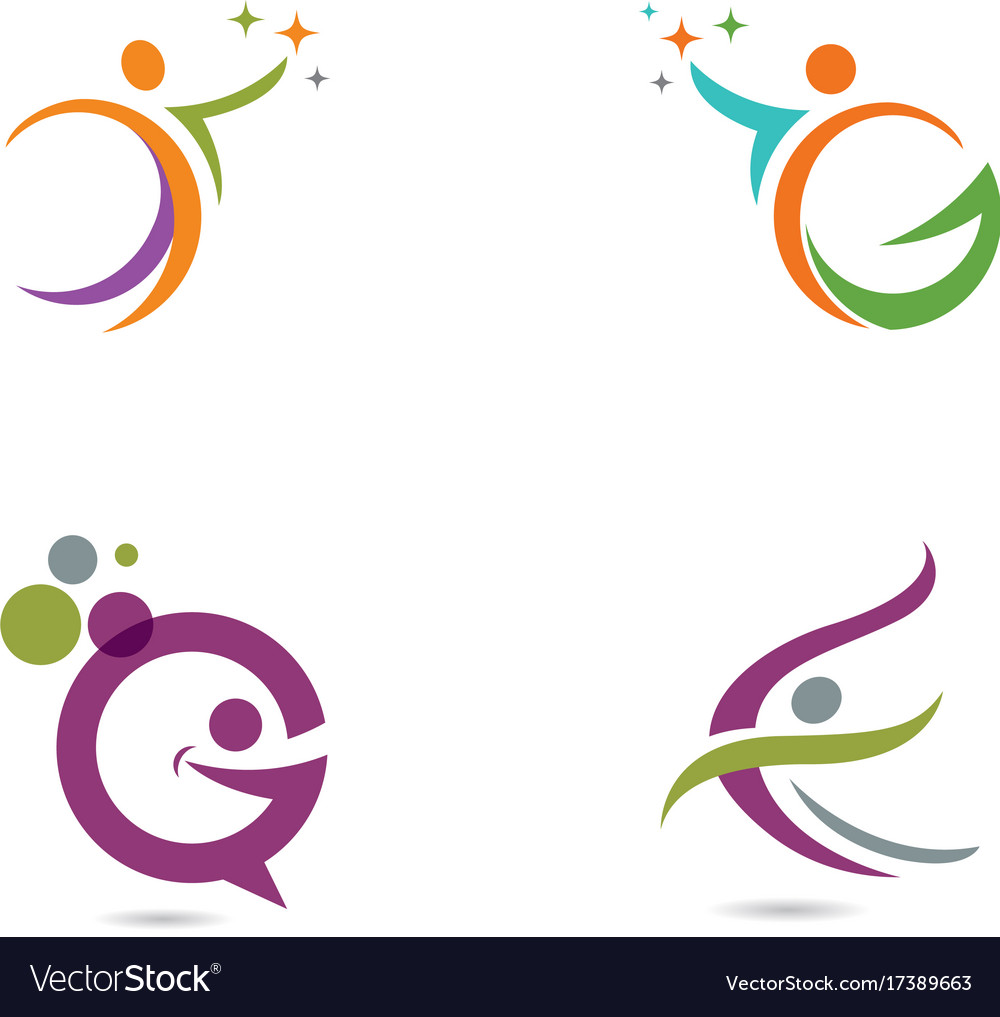 Human character logo sign health care